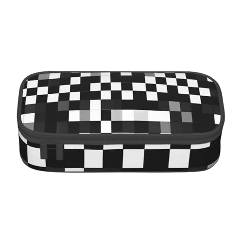 JGHHOUN Federmäppchen mit schwarz-weißer Formel, kariertes Muster, Druck, Teenager, große Aufbewahrung, Federmäppchen, Studenten, Schule, Reisen, wesentliche Schreibwaren JGHHOUN Federmäppchen mit schwarz-weißer Formel, kariertes Muster, Druck, Teenager, große Aufbewahrung, Federmäppchen, Studenten, Schule, Reisen, wesentliche Schreibwaren von JGHHOUN