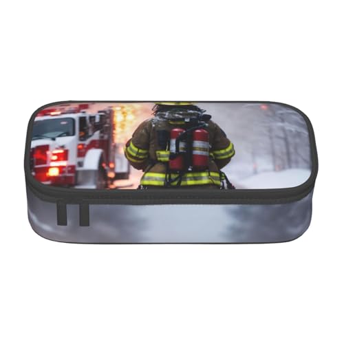 JGHHOUN Feuerwehrmann Feuerwehrmann Flamme Druck Teenager Große Aufbewahrung Federmäppchen Studenten Schule Reisen Essential Schreibwaren JGHHOUN Feuerwehrmann Feuerwehrmann Flamme Druck Teenager Große Aufbewahrung Federmäppchen Studenten Schule Reisen Essential Schreibwaren von JGHHOUN