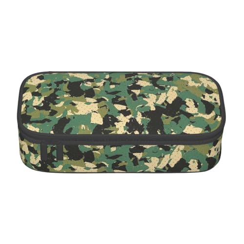 JGHHOUN Großes Federmäppchen mit Camouflage-Muster, für Studenten, Schule, Reisen, wesentliche Schreibwaren von JGHHOUN