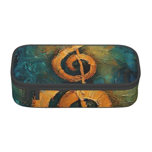 JGHHOUN Großes Federmäppchen mit Musik-Symbol-Druck, für Studenten, Schule, Reisen, wesentliche Schreibwaren JGHHOUN Großes Federmäppchen mit Musik-Symbol-Druck, für Studenten, Schule, Reisen, wesentliche Schreibwaren von JGHHOUN