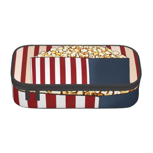JGHHOUN Großes Federmäppchen mit Popcorn-Aufdruck, Teenager, für Studenten, Schule, Reisen, wesentliche Schreibwaren JGHHOUN Großes Federmäppchen mit Popcorn-Aufdruck, Teenager, für Studenten, Schule, Reisen, wesentliche Schreibwaren von JGHHOUN