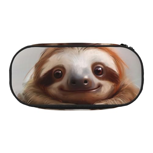 JGHHOUN Niedliches Federmäppchen mit Faultier-Druck, geräumiges Stifteetui, Reißverschluss, hohe Kapazität, Make-up-Werkzeuge, Bürobedarf, Schwarz , Einheitsgröße, Taschen-Organizer JGHHOUN Niedliches Federmäppchen mit Faultier-Druck, geräumiges Stifteetui, Reißverschluss, hohe Kapazität, Make-up-Werkzeuge, Bürobedarf, Schwarz , Einheitsgröße, Taschen-Organizer von JGHHOUN