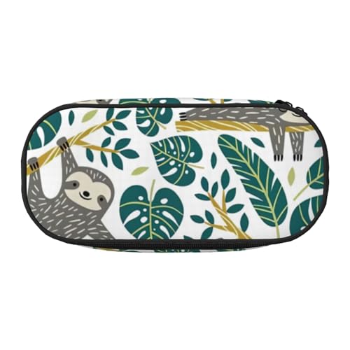 JGHHOUN Niedliches Federmäppchen mit Faultier-Druck, geräumiges Stifteetui, Reißverschluss, hohe Kapazität, Make-up-Werkzeuge, Bürobedarf, Schwarz , Einheitsgröße, Taschen-Organizer JGHHOUN Niedliches Federmäppchen mit Faultier-Druck, geräumiges Stifteetui, Reißverschluss, hohe Kapazität, Make-up-Werkzeuge, Bürobedarf, Schwarz , Einheitsgröße, Taschen-Organizer von JGHHOUN