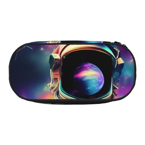 JGHHOUN Spaceperson Federmäppchen mit Galaxie-Aufdruck, geräumiges Stifteetui, Reißverschluss, hohe Kapazität, Make-up-Tools, Bürobedarf von JGHHOUN