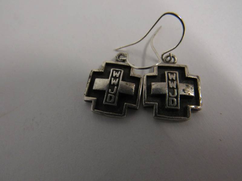 Silberne Wwjd Ohrringe von JGallegosArt