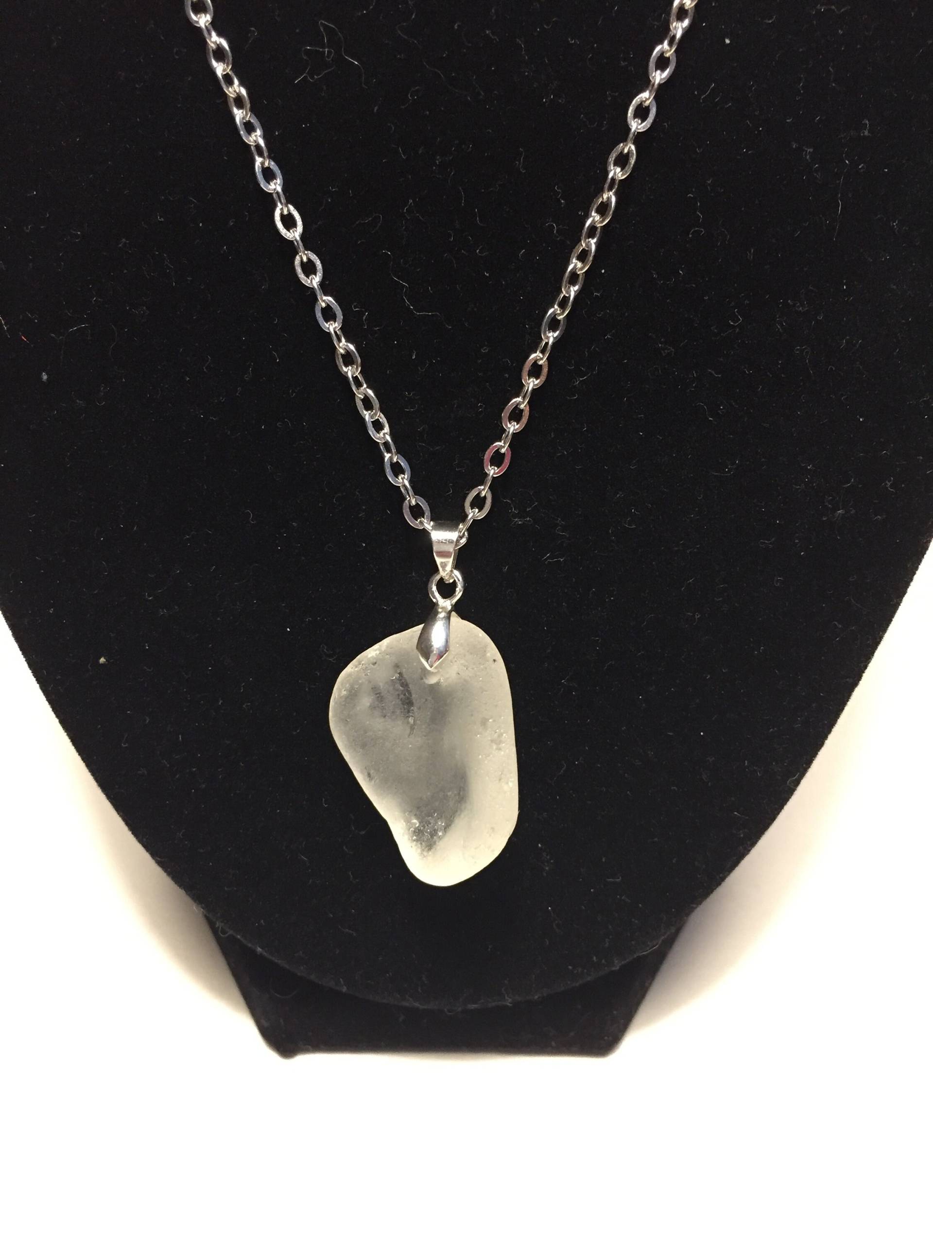 Weißer Strand Glas Und Sterling Silber Halskette Seeglas Handgemachte Halsketten Schmuck Echtes Weißer Strand Glas Und Sterling Silber Halskette Seeglas Handgemachte Halsketten Schmuck Echtes von JGnCo