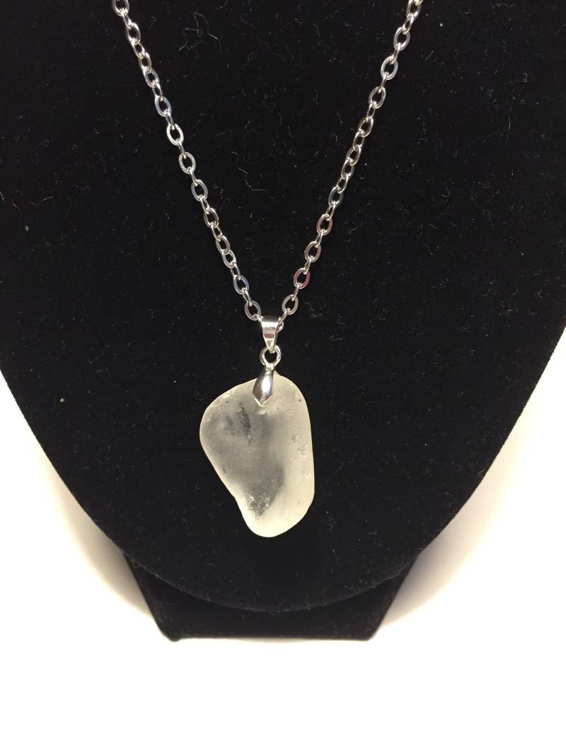 Weißer Strand Glas Und Sterling Silber Halskette Seeglas Handgemachte Halsketten Schmuck Echtes Weißer Strand Glas Und Sterling Silber Halskette Seeglas Handgemachte Halsketten Schmuck Echtes von JGnCo