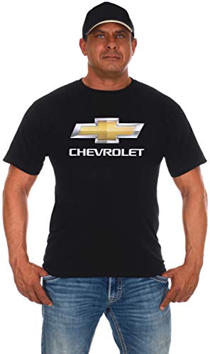 JH DESIGN GROUP Chevy Herren T-Shirt mit Fliege, Rundhalsausschnitt, Schwarz - Schwarz - Groß von JH DESIGN GROUP