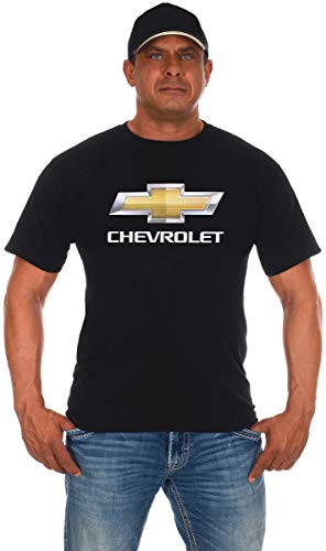 JH DESIGN GROUP Chevy Herren T-Shirt mit Fliege, Rundhalsausschnitt, Schwarz - Schwarz - Mittel von JH DESIGN GROUP