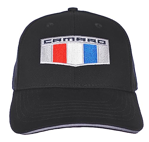JH Design Group Herren Chevy Camaro Shield Logo Cap verstellbare Schwarze Mütze, Schwarz, Einheitsgröße von JH DESIGN GROUP