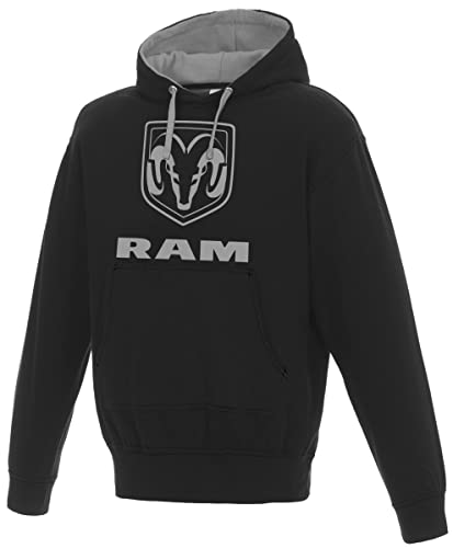 JH DESIGN GROUP Herren Dodge Ram Pullover Hoodie Sweatshirt, Schwarz / Grau, X-Large von JH DESIGN GROUP