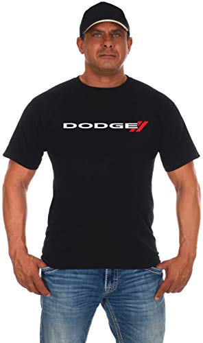 JH DESIGN GROUP Herren T-Shirt Dodge Emblem Schwarz Rundhals, schwarz, 3X-Groß von JH DESIGN GROUP