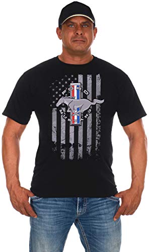 JH DESIGN GROUP Herren T-Shirt Ford Mustang, Schwarz - Schwarz - 3X von JH DESIGN GROUP