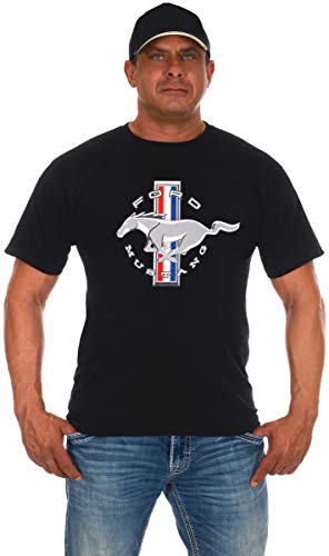 JH DESIGN GROUP Herren T-Shirt Ford Mustang, kurzärmlig, Rundhalsausschnitt - Schwarz - 2X von JH DESIGN GROUP