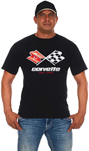 JH Design Group Herren Chevy Corvette T-Shirt C3 Series Logo Schwarz Rundhalsausschnitt - Schwarz - 2X von JH DESIGN GROUP