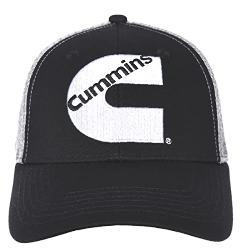 JH Design Group Herren-Kappe mit Cummins-Logo, verstellbar, Schwarz und Grau, Schwarz und Grau, Einheitsgröße von JH DESIGN GROUP