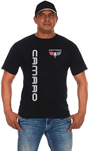 JH Design Herren Chevy Camaro T-Shirt Klassisch Kurzarm Rundhals Shirt, Schwarz, XX-Large von JH DESIGN GROUP