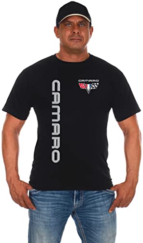 JH Design Chevy Camaro T-Shirt für Herren, klassisch, kurzärmelig, Rundhalsausschnitt, Schwarz, XX-Large von JH DESIGN GROUP