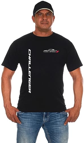 JH Design Herren Dodge Challenger Classic T-Shirt Kurzarm Schwarz Rundhals Shirt, Schwarz, L von JH DESIGN GROUP