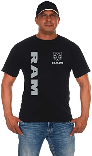 JH Design Herren Dodge Ram Classic T-Shirt Kurzarm Rundhals Shirt, Schwarz, 3X-Groß von JH DESIGN GROUP