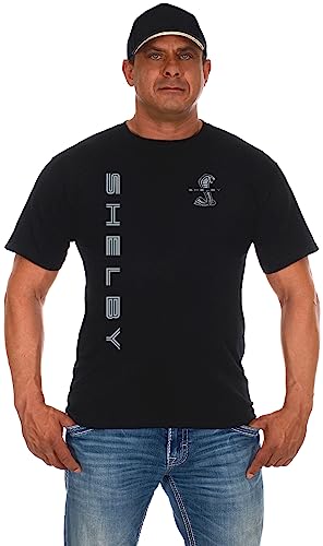 JH Design Herren Shelby Cobra Classic T-Shirt Kurzarm Schwarz Rundhals Shirt, Schwarz, 3X-Groß von JH DESIGN GROUP