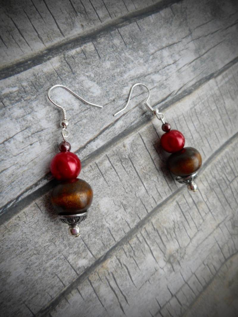 Braun Erot Perlen Ohrringe Für Frauen Handgemachte Damen Schmuck Einzigartige Stilvolle Geschenke Ihre Mode Baumelnden von JHFWBeadsAndFindings
