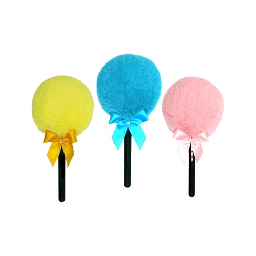 Puderquaste in Lollipop-Form, flauschiges Körperpuder mit langem Griff, weiche Kosmetik-Make-up-Puffs für Damen, Kosmetik-Applikator zum Einstellen von losem Staub-Mixer und BodyPowder-Anwendung von JHJEWH