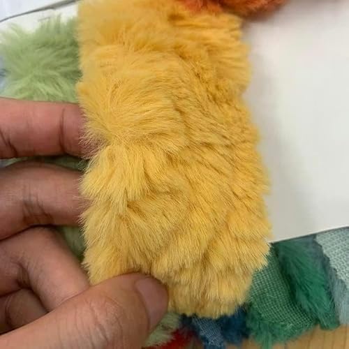 25 x 45 cm, geprägtes Polyester-Kaninchenfell für Baumwollpuppenhaar, Plüschtier, DIY-Kleidungsstück zum Nähen-08-25 x 45 cm von JHJRYGKI