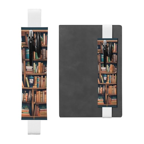 JHLMN Stifthalter für Notizbuch, verstellbares Gummiband, Stifthalter, Cartoon-Bücherregal, Bücherwurm, Lesezeichen, PU-Leder, Stifteetui, Lesezeichen, Seitenmarkierung für Planer, Tagebücher, Bücher JHLMN Stifthalter für Notizbuch, verstellbares Gummiband, Stifthalter, Cartoon-Bücherregal, Bücherwurm, Lesezeichen, PU-Leder, Stifteetui, Lesezeichen, Seitenmarkierung für Planer, Tagebücher, Bücher von JHLMN