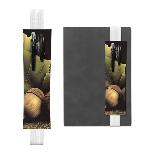 JHLMN Stifthalter für Notizbuch, verstellbares Gummiband, Stifthalter, zwei Eicheln, Lesezeichen, PU-Leder, Stifteetui, Lesezeichen, Seitenmarkierung für Planer, Tagebücher, Bücher JHLMN Stifthalter für Notizbuch, verstellbares Gummiband, Stifthalter, zwei Eicheln, Lesezeichen, PU-Leder, Stifteetui, Lesezeichen, Seitenmarkierung für Planer, Tagebücher, Bücher von JHLMN