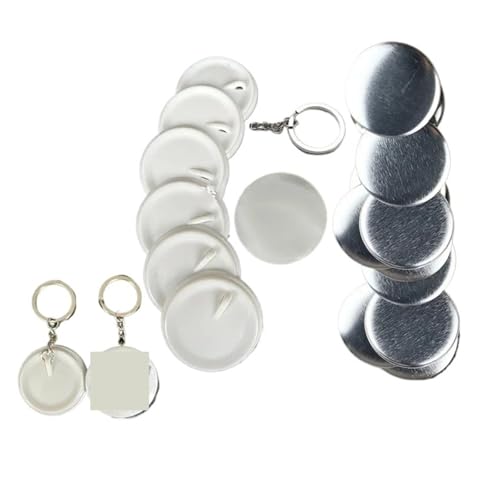 100 STÜCKE 44mm 58mm Schlüsselanhänger Abzeichen Herstellung Teile Metall/Kunststoff Basis Blank Key Chians Schlüssel Mehrzweck(Metal Base 58mm) von JHXHFJXZ