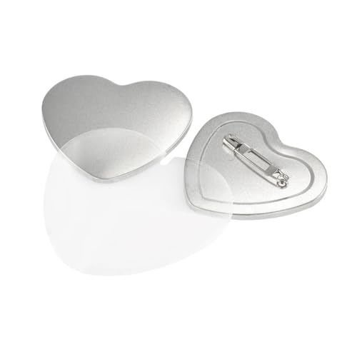 100 STÜCKE Herzform-Abzeichenpresse Maschine DIY Pin Badge Maker Zubehör DIY Metall Blank Pin Badge Maker Teile Zubehör Mehrzweck(100PCS Magnet Heart) von JHXHFJXZ