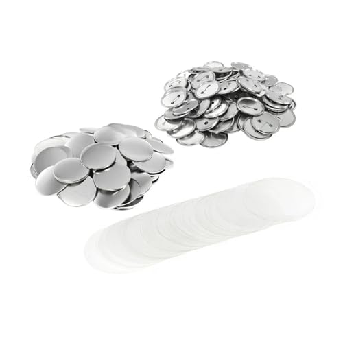 100 Sets Blank Badge Pin Button Maker Teile 25/32/37/44/58mm Badge Presse Maker Maschine Teil Mehrzweck(32mm) von JHXHFJXZ