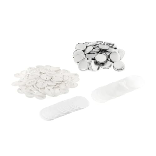 100 Sets Blanko-Pin-Back-Button-Teile for Button-Maker-Maschine, runde Badge-Herstellungsmaterialien mit Metallabdeckung Mehrzweck(44mm) von JHXHFJXZ