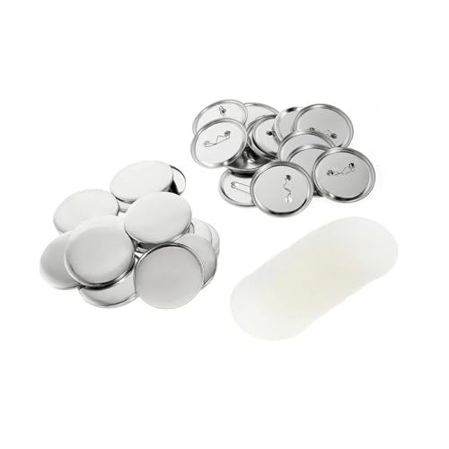100 Sets Metall Pin Badge Button Maker Teile 25mm 32mm 37mm 44mm DIY Blank for Kunst Handwerk Herstellung Abzeichen Mehrzweck(44mm) von JHXHFJXZ