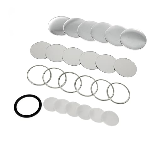 100 Sets Schlüsselanhänger Spiegel Blanko Badge Button Pins Taschenspiegel 58mm 75mm Rund DIY Bastelteile for Maker Machine Mehrzweck(75mm) von JHXHFJXZ
