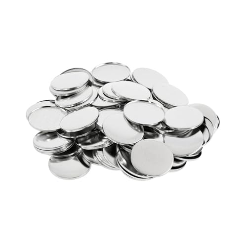 100 Stück/Set doppelseitiger Schlüsselanhänger, Abzeichen, Button-Pins, Maker, Schlüsselanhänger, Button Mehrzweck(32mm,Silver Plated Base) von JHXHFJXZ