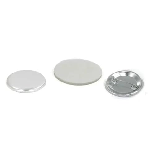 100 Stück 2-1/4" 58MM Blank Pinback Button aus Metall oder Kunststoff mit Stecknadeln Liefermaterialien Teile Mehrzweck(Plastic Button 58MM) von JHXHFJXZ