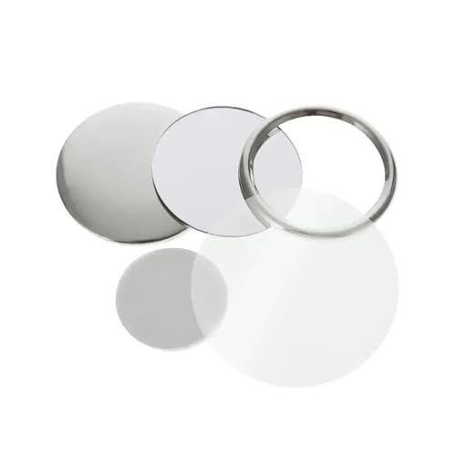 100 Stück Badge Button Pins Material 58 mm 75 mm for Button Badge Maschine DIY Mini Runde Weißblech Tasche Make-up Spiegel Herstellung Teile Mehrzweck(75mm) von JHXHFJXZ