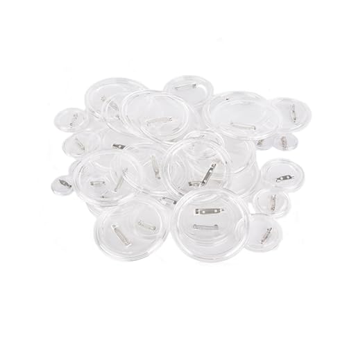 100 Stück Fotorahmen Acryl Kühlschrankmagnet Transparente Abzeichen Zubehör, Runde Abzeichen Materialien, for Basteln DIY Foto Mehrzweck(79MM) von JHXHFJXZ