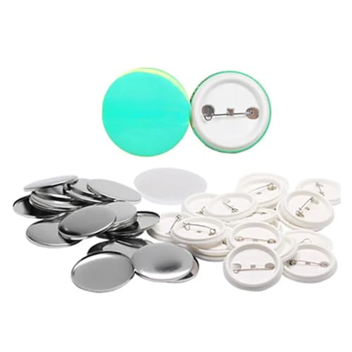 100 Stück Metall-Anstecker-Button-Maker-Teile 25–75 mm, DIY-Rohling for Kunsthandwerk, Herstellung von Anstecker-Set auf Eisenbasis Mehrzweck(32mm) von JHXHFJXZ