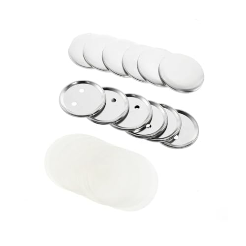 200 Stück 25/32/37/44 mm Knopfherstellungszubehör Runde Abzeichen Knopfteile Metall Pin Badge Kit Mehrzweck(32MM) von JHXHFJXZ