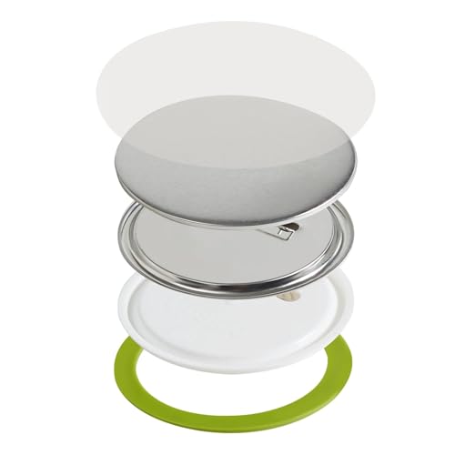 25/32/58/75 mm Button-Abzeichen-Teile Zubehör for Button-Maker-Maschine 100 Sets Metall- und Kunststoff-Anstecker Mehrzweck(25mm-100Pcs) von JHXHFJXZ