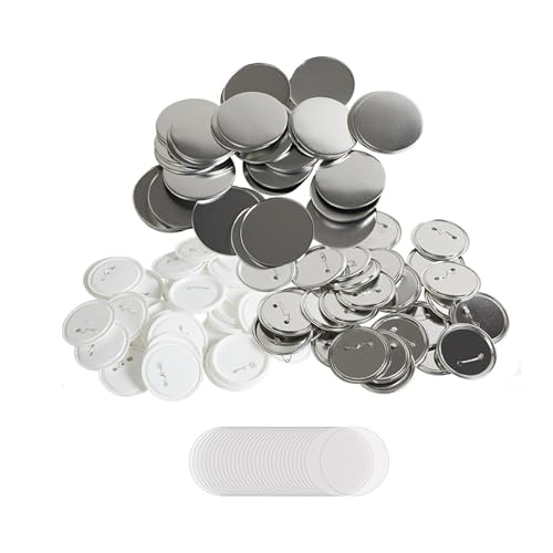 25/32/58/75 mm Button Badge Teile Zubehör for Button Maker Maschine 100 Sets Metall und Kunststoff Pin Badges Mehrzweck(58mm-100Pcs) von JHXHFJXZ