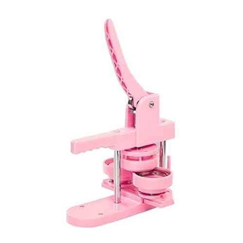 25 + 32 + 58 mm Button-Maker-Maschinen-Kit mit 300-teiligen Button-Teilen + Kreisschneider + 3 Formen, DIY-Anstecker-Set Mehrzweck(Pink) von JHXHFJXZ