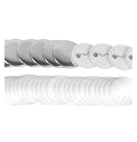 25–58 mm Blanko-Anstecker, Button-Maker-Teile, DIY-Anstecker-Knopfherstellungszubehör for Basteln Mehrzweck(100Pcs,25mm) von JHXHFJXZ