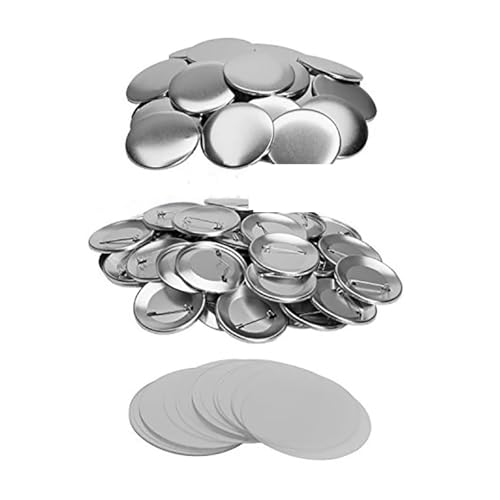 25 mm Metallrückseite DIY Craft Badge Button Pins Blanko Material Pins Buttons Badges Zubehör Teile 100 Stück Mehrzweck von JHXHFJXZ