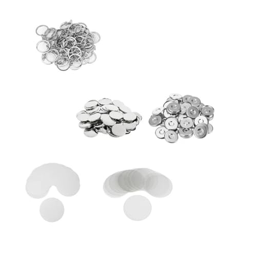 50 Teile/satz 25mm/32mm37mm Farbe doppelseitige Schlüsselanhänger Teile for Abzeichen Maschine doppelseitige Mehrzweck(Blue Base,32mm) von JHXHFJXZ