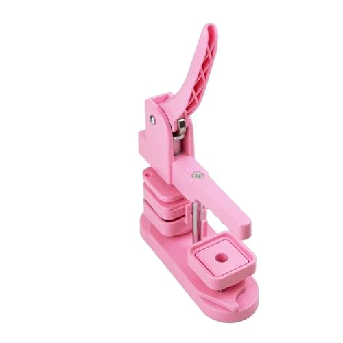 50x50mm Quadratische Kühlschrank-Abzeichen-Presse-Maschine Rotierende manuelle Herstellung von Kühlschrankmagnet-Abzeichen-Pins Mehrzweck(Pink Button Maker) von JHXHFJXZ