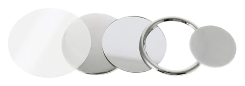 58 mm, Button-Presse, Zubehör, DIY, tragbare Taschenspiegel-Button-Teile, 50/100 Stück Mehrzweck(58MM 100-PCS,Plastic Base) von JHXHFJXZ